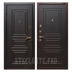 Входная дверь MM-013 современная отделка МДФ с двух сторон Входная дверь MM-013: МДФ панели снаружи и внутри